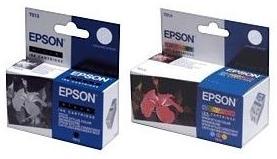 Twin Pack Original Epson Black and Colour Ink Cartridges T013201 T013/T014201 T014 - Free UK Delivery
